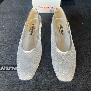 Women’s silver low heel